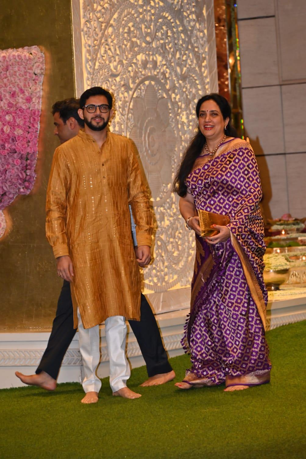 Aditya Thackeray was also snapped outside Antilia