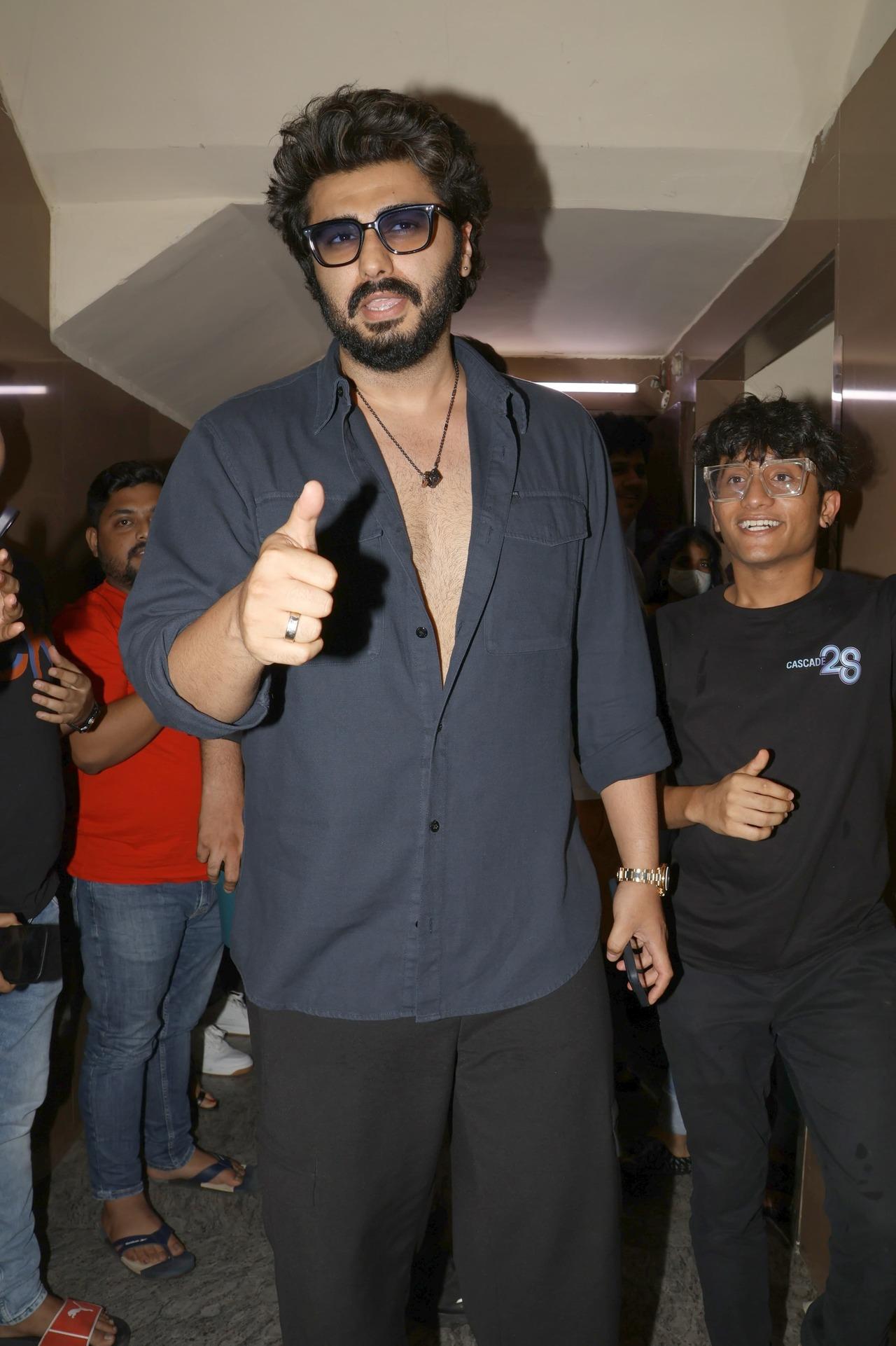 Arjun Kapoor was spotted at Juhu PVR post a movie screening. 