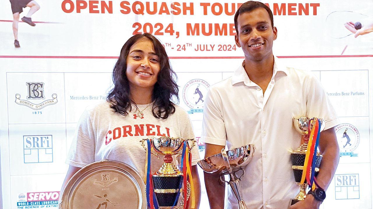 Mahesh, Aishwarya clinch state squash titles