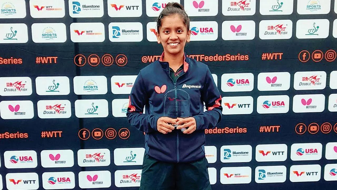 Sreeja Akula reached a career-best No. 24 in the world table tennis rankings, displacing Manika Batra as India's top women's singles player