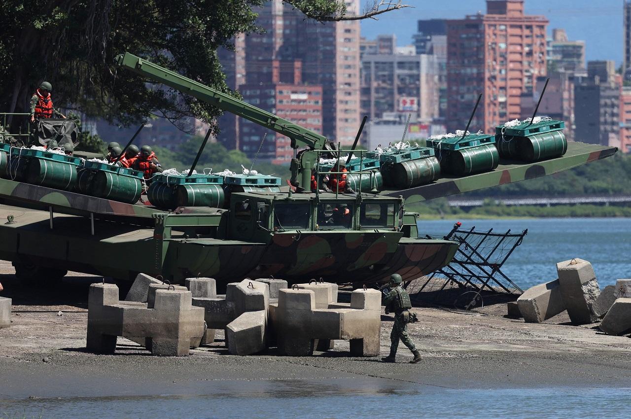 Troops were also deployed to the port of Tamsui, a key entryway to Taipei's river system which a motor boat from China entered last month