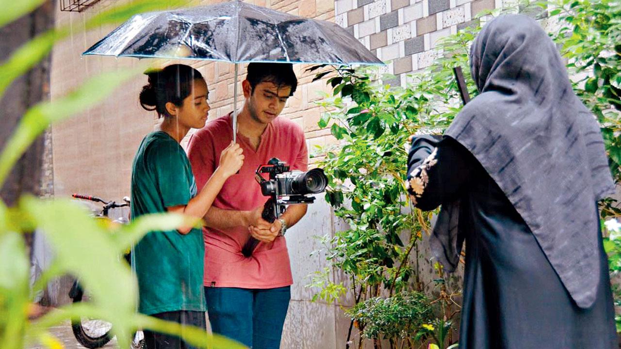 A moment from a shoot for Lollipop