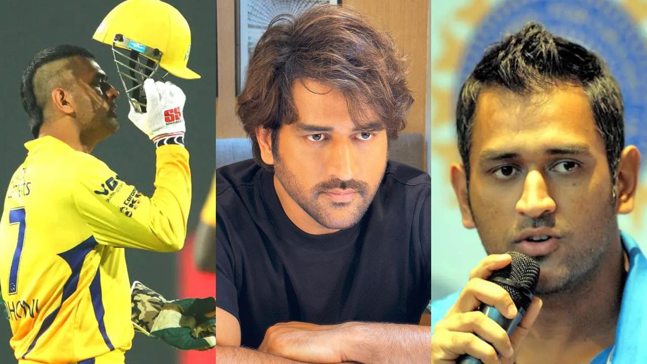 MS Dhoni's different hairstyles over the year