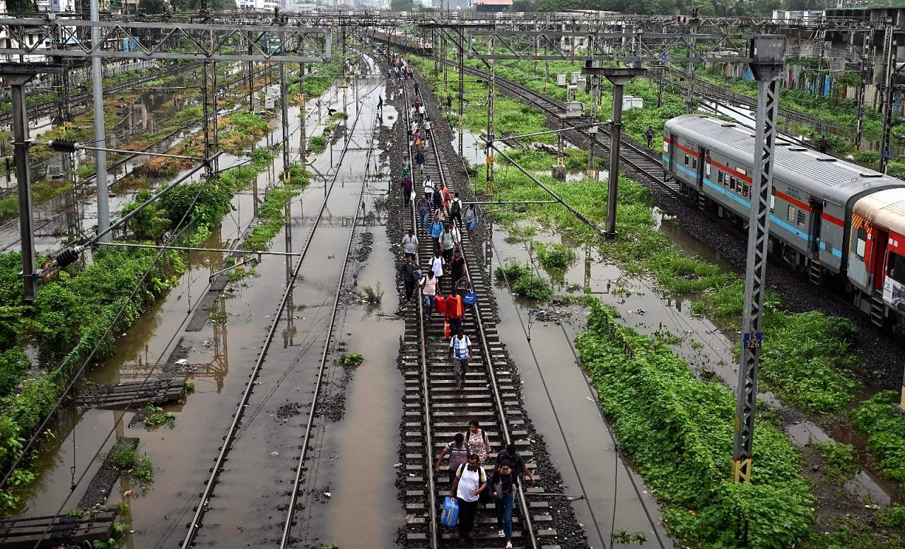 The CR officials said due to heavy rain and high tide in Mumbai, local train movement in the suburban section was affected and asked people to avoid travelling unless unavoidable