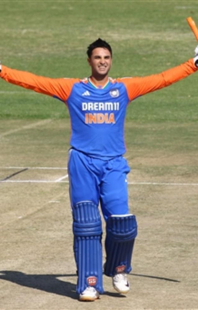 A. Sharma brings up first intl. ton