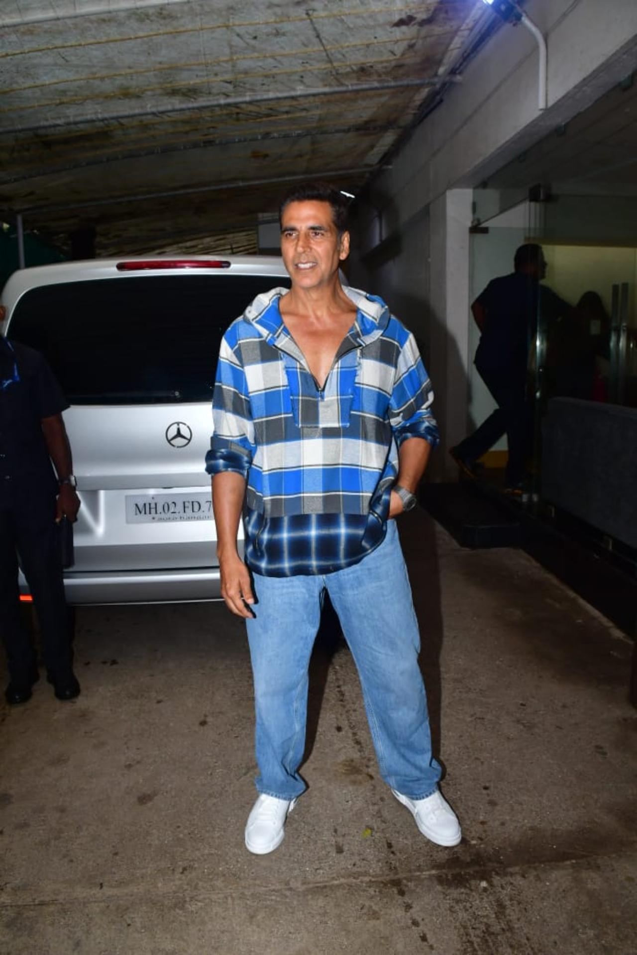 Akshay Kumar was spotted at the screening of his film 'Sarfira'