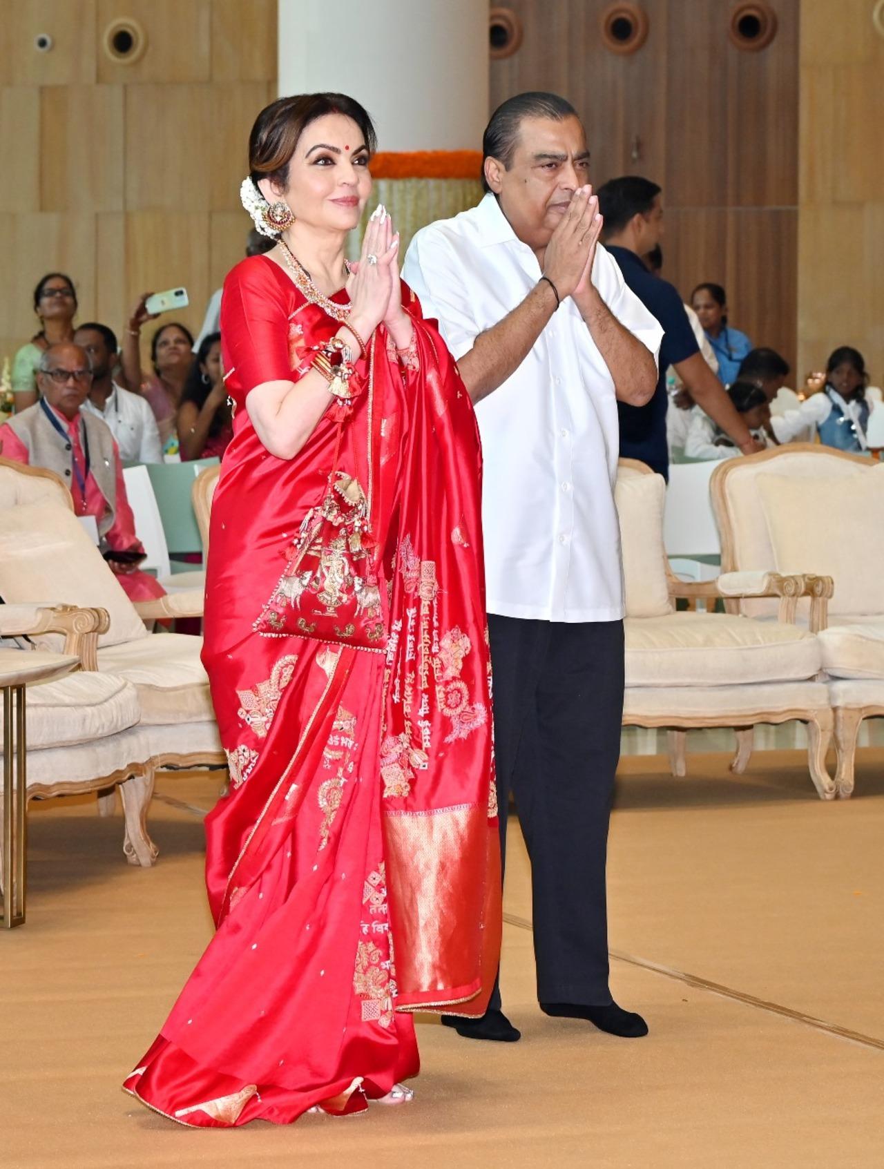 Nita and Mukesh Ambani, the richest couple of India, hosted a mass wedding ahead of their youngest son Anant Ambani's wedding with Radhika Merchant