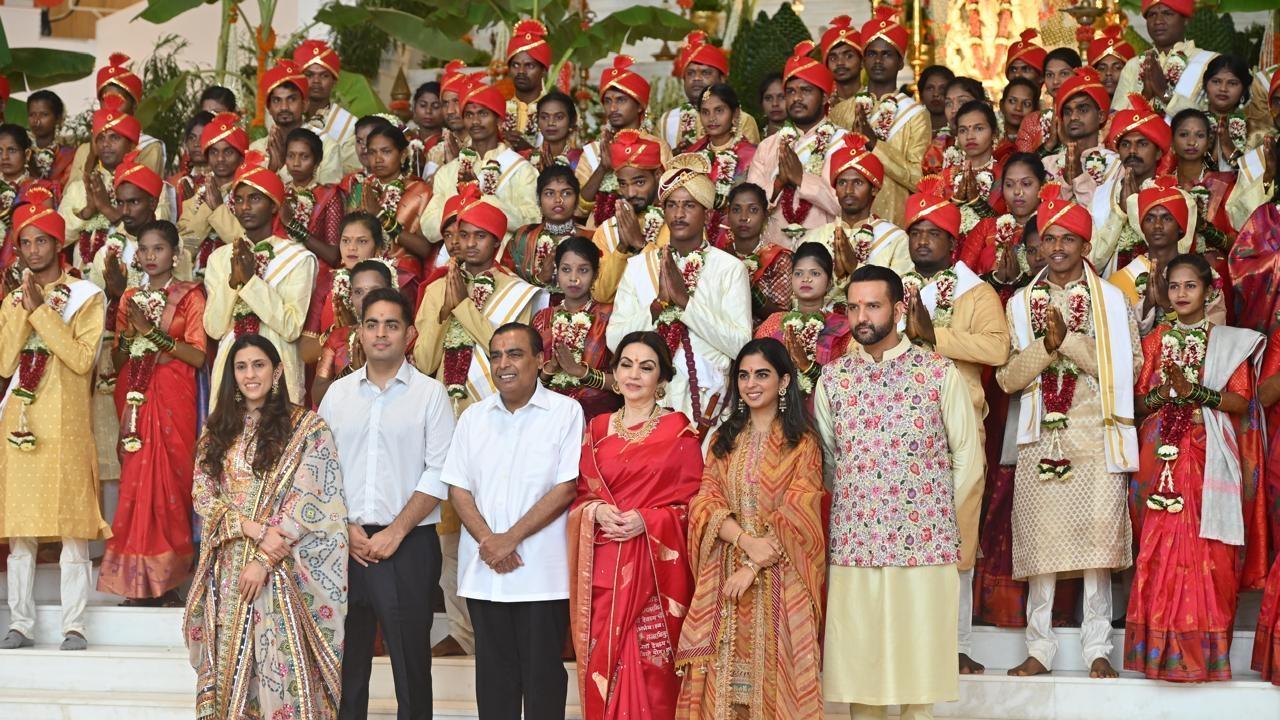 Ambani Family organises mass wedding for underprivileged couples in Navi Mumbai