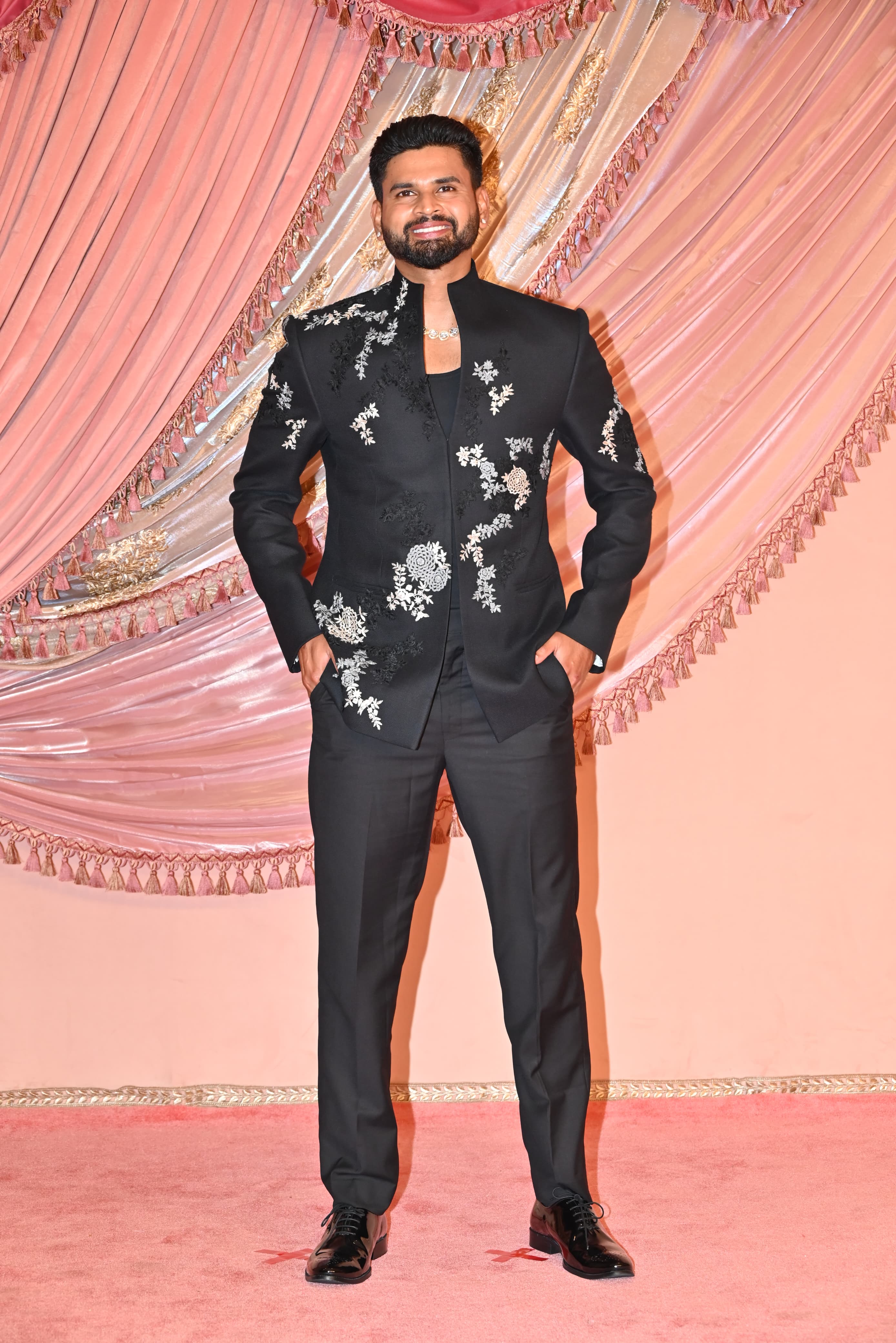 IPL-winning captain Shreyas Iyer also made quite an entrance during the Sangeet night.