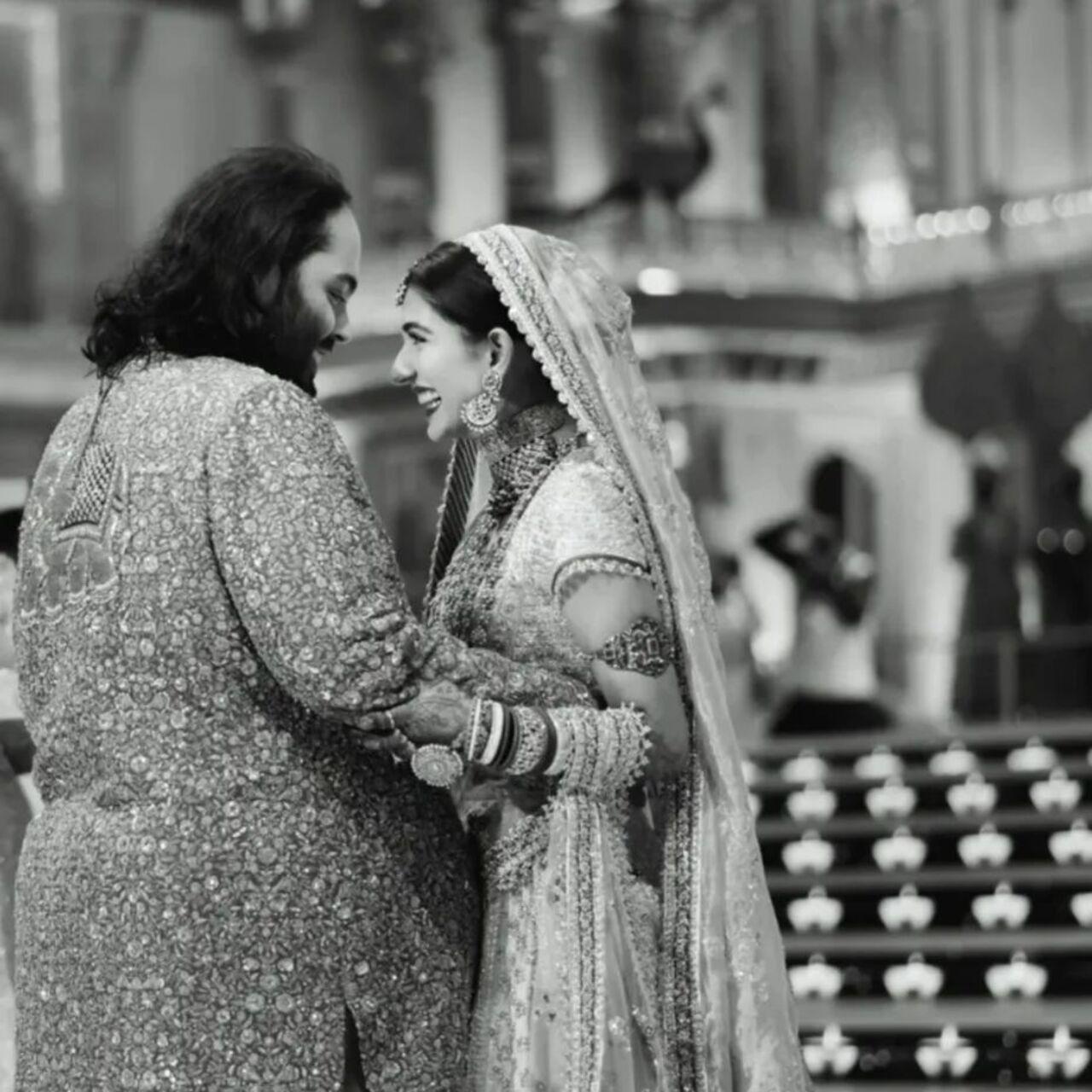 It was an emotional moment as Radhika walked down the aisle and Anant embraced her on their D-day. This candid picture is proof of the love they share for each other. 