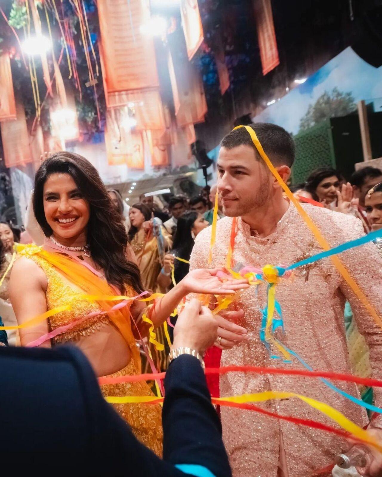 Priyanka Chopra grooved to the Bollywood hit song 'Sapne Mein Milti Hai' peppering the dance with her thumkas alongside hubby Nick Jonas. 