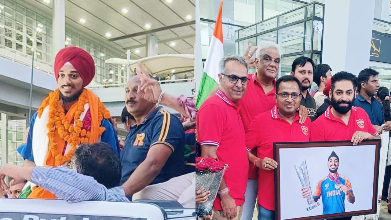 T20 World Cup 2024 | Arshdeep Singh receives rousing welcome upon return at Chandigarh airport: Watch