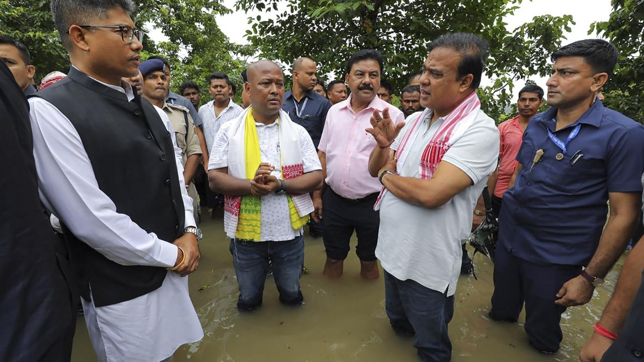 The town is witnessing waterlogging due to clogged drains, and with the Brahmaputra flowing above the danger level, it was posing more difficulties to drain out the water, officials said