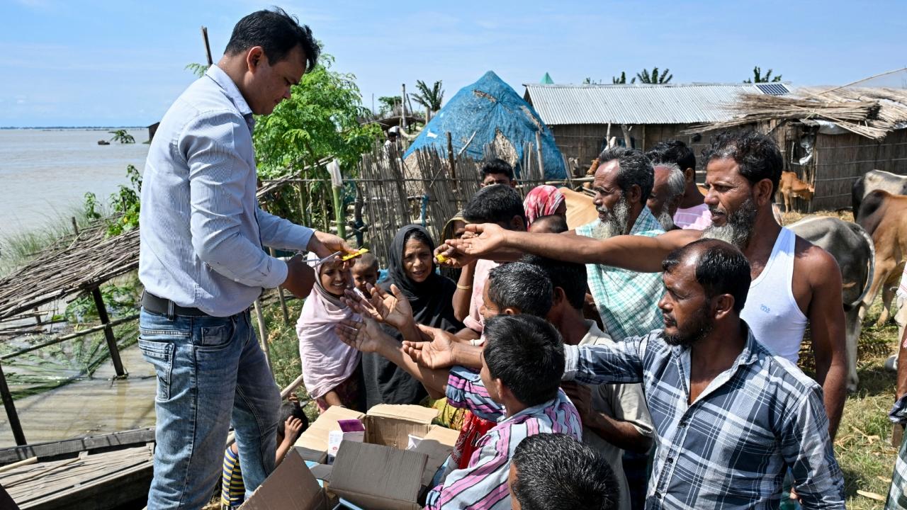 The affected population as on Wednesday was 14,38,900 in 25 districts.Dhubri remained the worst-hit district with 2,41,186 affected, followed by Cachar (1,60,889) and Darrang (1,08,125)