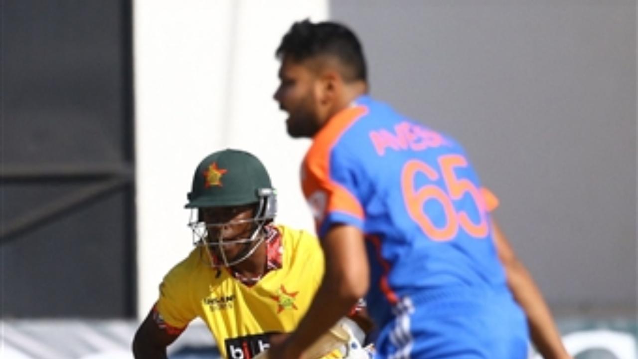 While chasing a target of 235 runs, Zimbabwe was bundled up for 134 runs, thanks to pacers Mukesh Kumar and Avesh Khan