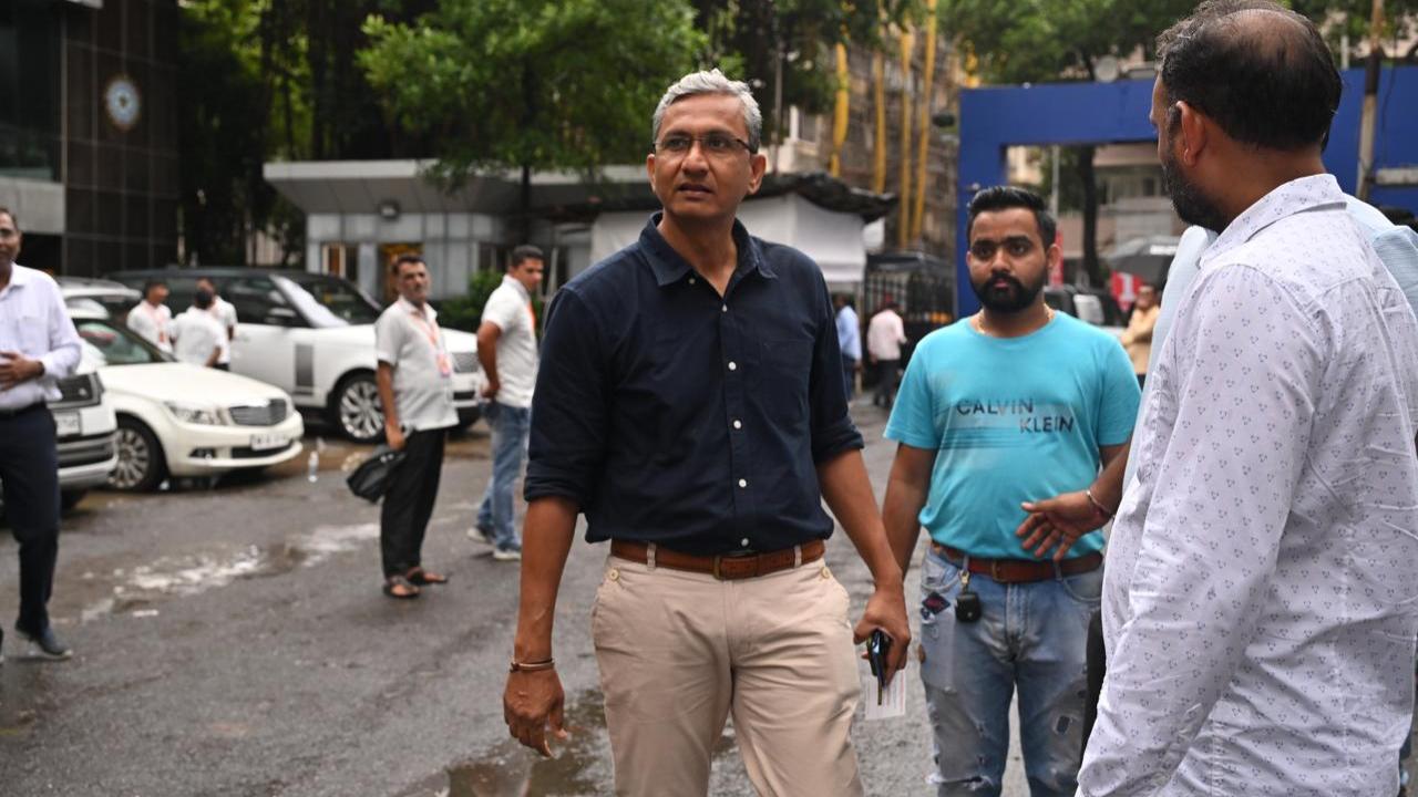 Team India's former batting coach Sanjay Bangar was also present at the Wankhede Stadium for the elections of the president post of MCA