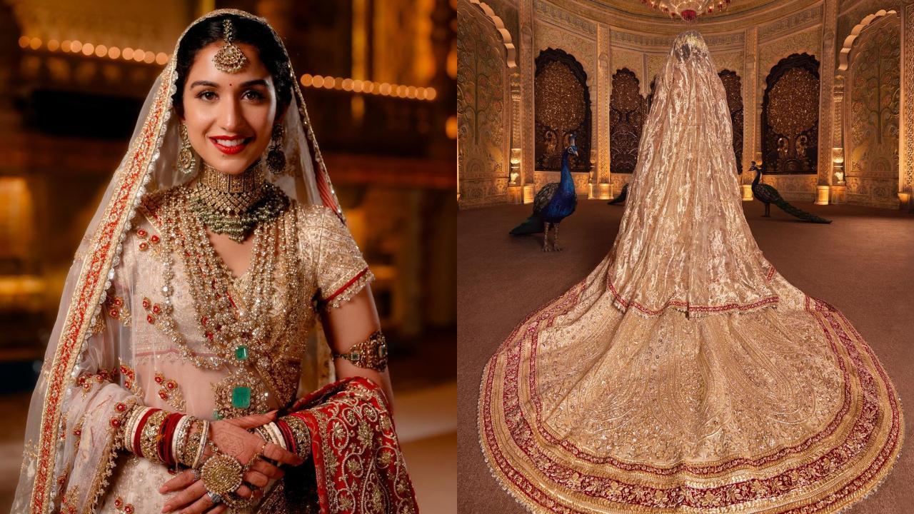 Anant Ambani-Radhika Merchant wedding: Bride's first look in Abu Jani Sandeep Khosla creation is ethereal