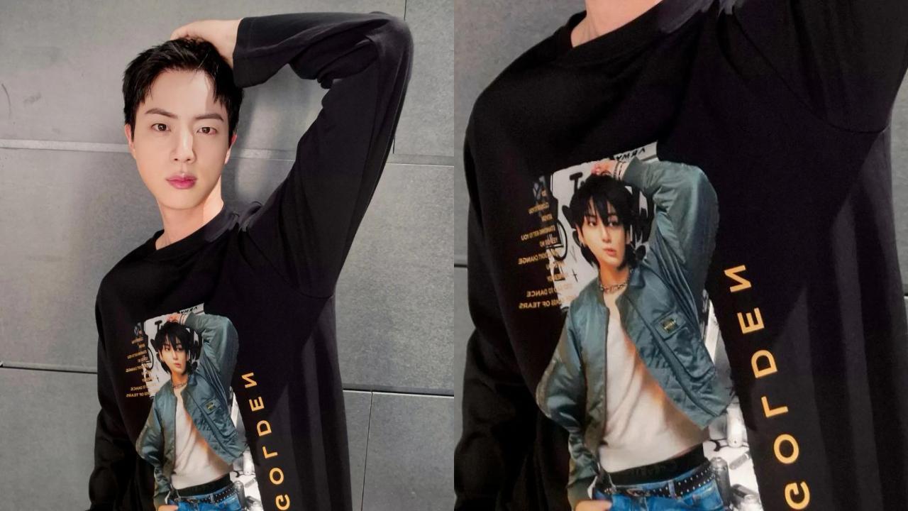 Jin borrows Jungkook's Golden touch! BTS star steals Maknae's t-shirt for a playful photo op
