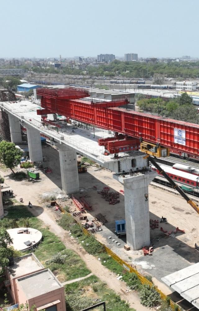 Key works include the completion of bridge works on eight rivers out of the total 24 river bridges on Bullet Train corridor