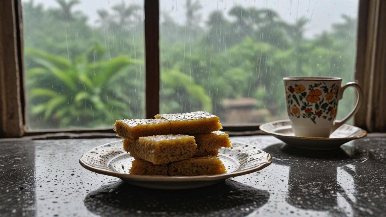 Bebinca is a traditional Goan layered dessert made from coconut milk, sugar and flour, known for its rich, caramelised flavour and dense texture. Its sweet, moist layers make it a perfect pairing with tea, offering a delightful contrast to the warmth of the drink. Get the recipe here