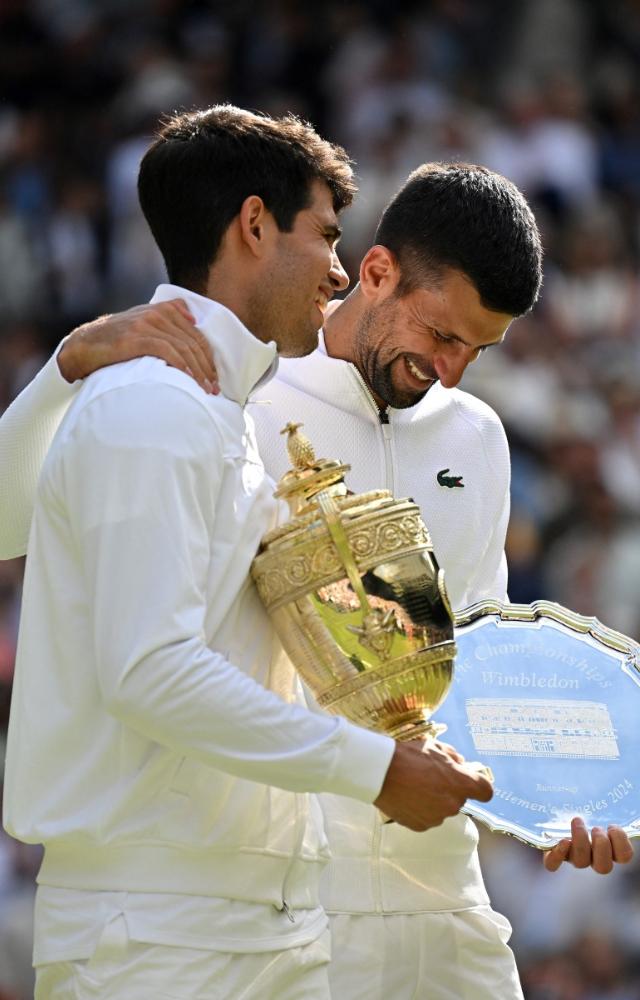 Carlos Alcaraz defeated Novak Djokovic in the Wimbledon men`s final on Sunday