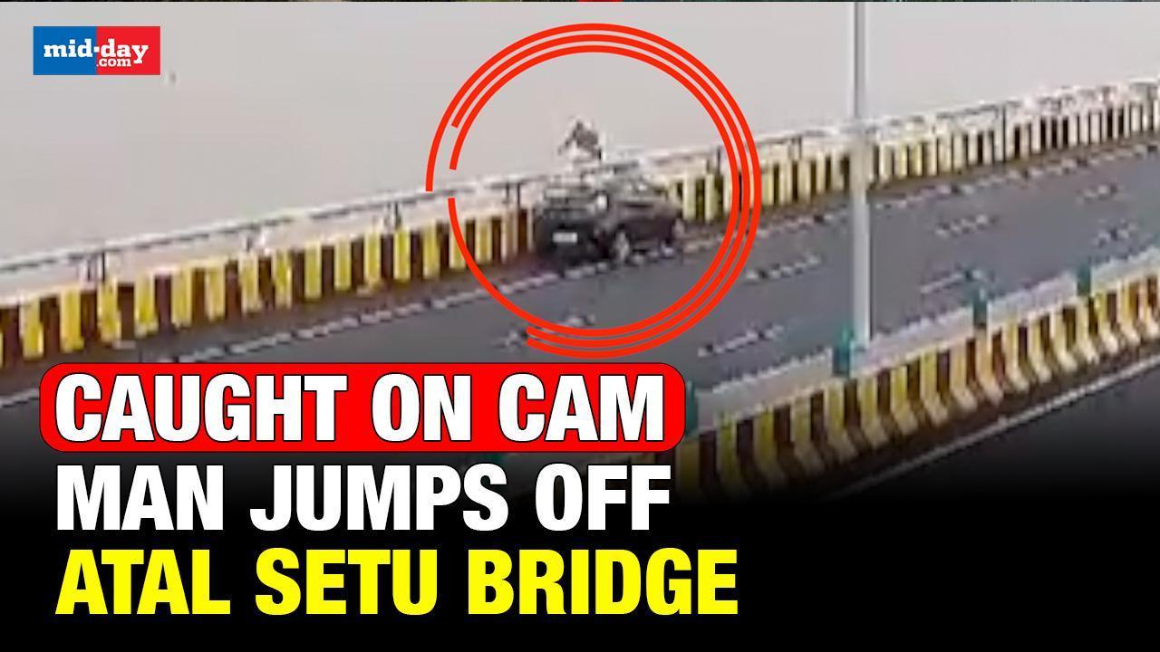 Caught on cam: 38 year old engineer jumps off Atal Setu bridge [VIDEO]