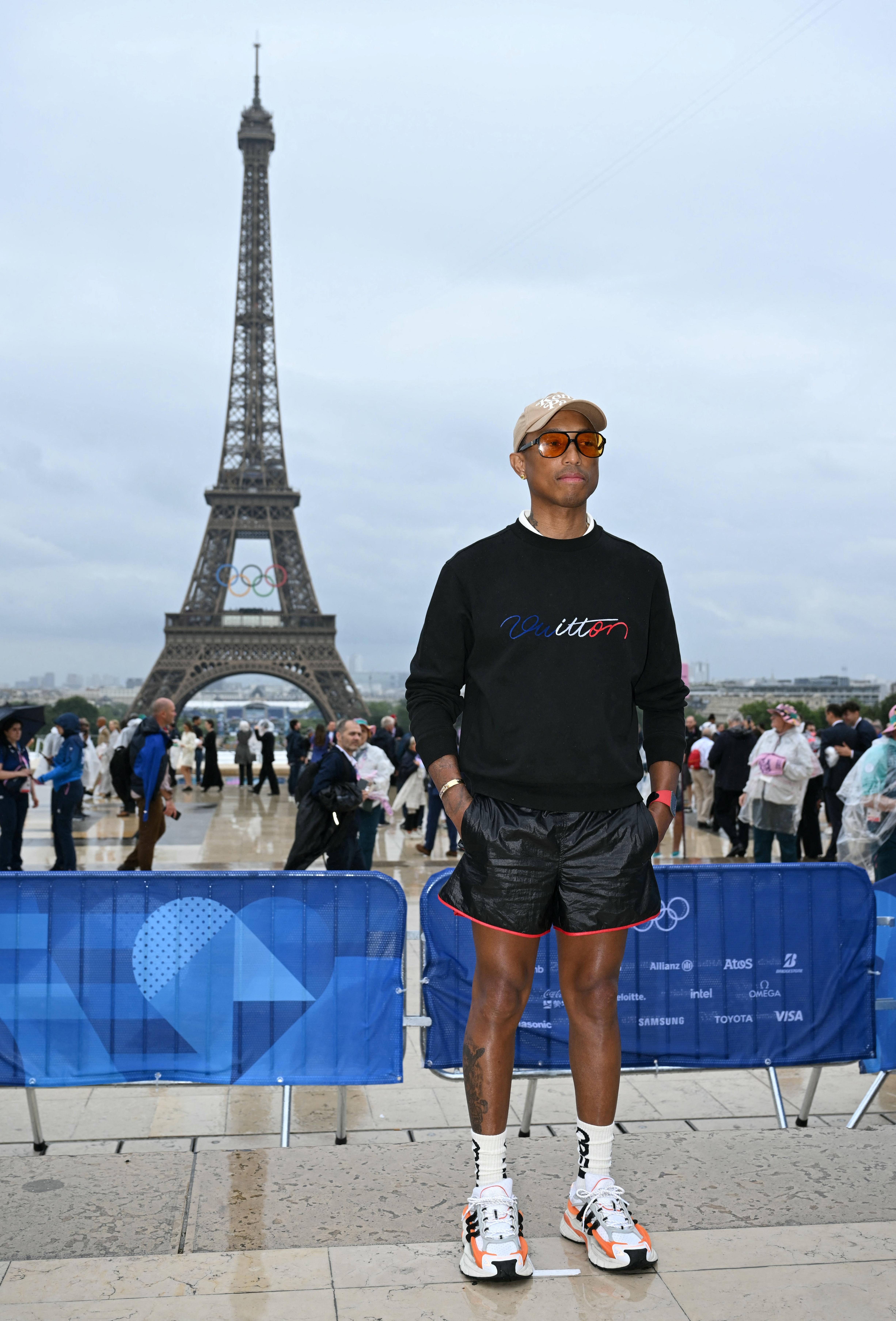 Pharrell Williams arrived at the event looking as stylish as ever.