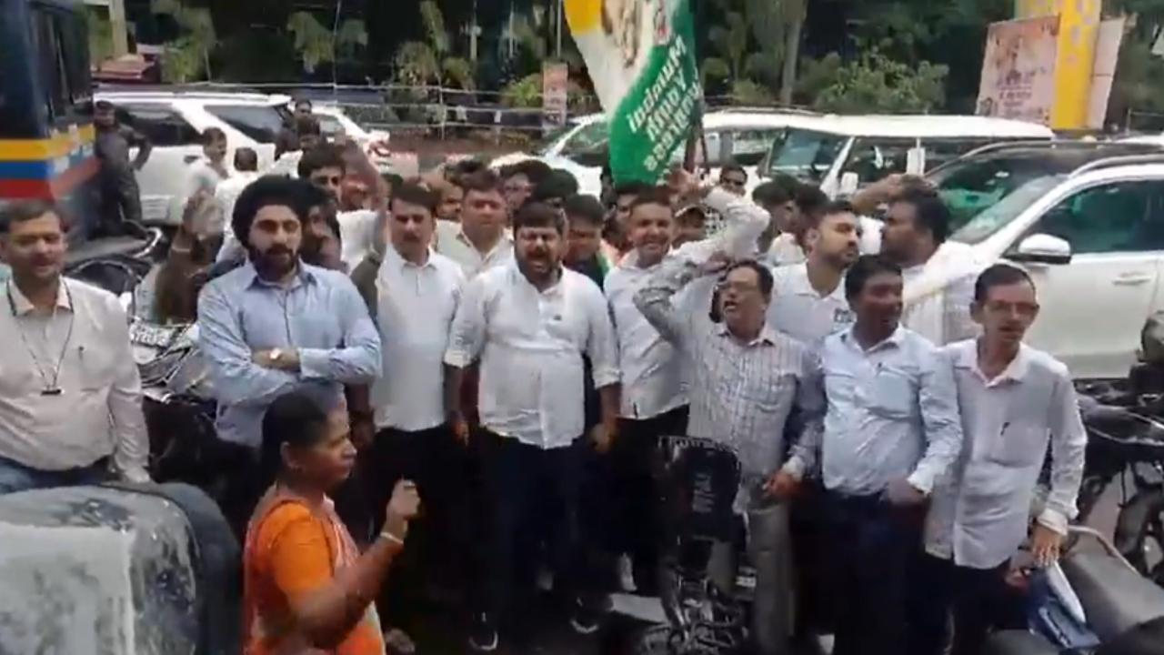 Maharashtra: Cong protests against Adani group over smart meter installation, power tariff hike