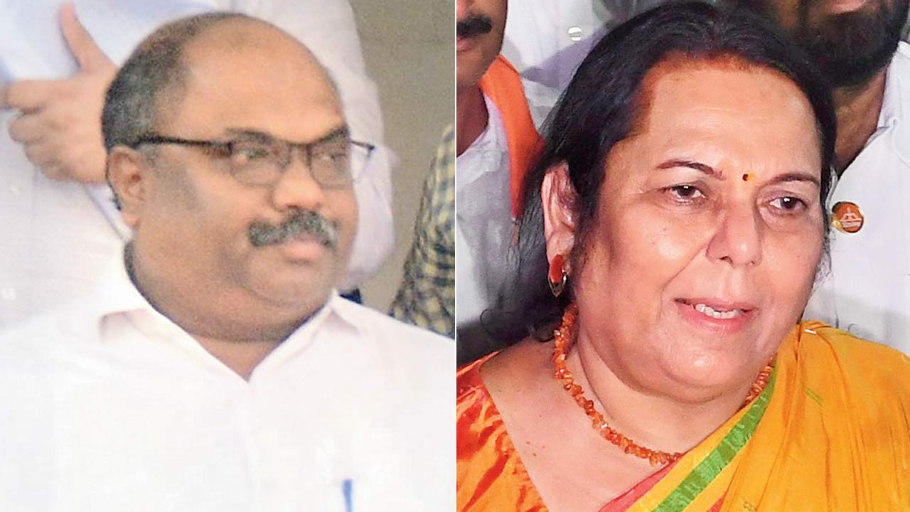 Shiv Sena (UBT) leader Anil Parab; Neelam Gorhe, deputy chairperson, Legislative Council