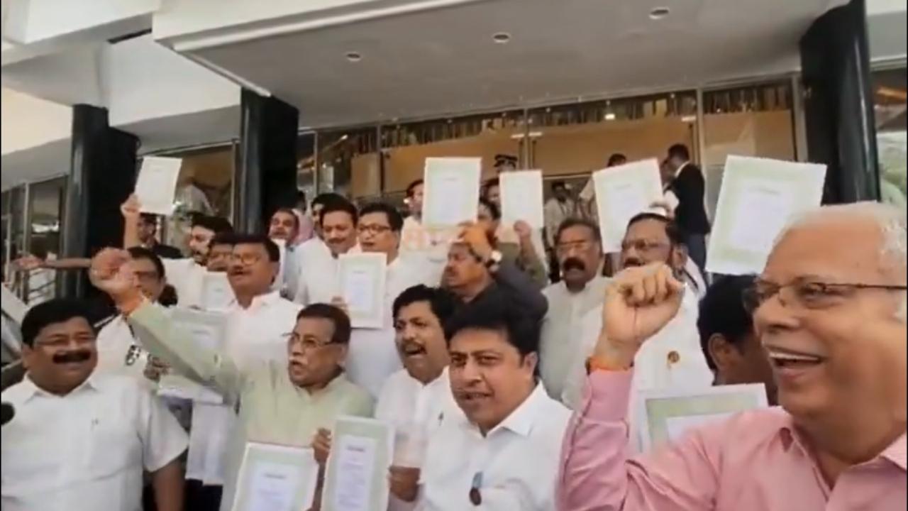 The opposition later staged a walkout to protest the decision and shouted slogans against Deputy chairperson of the house Neelam Gorhe