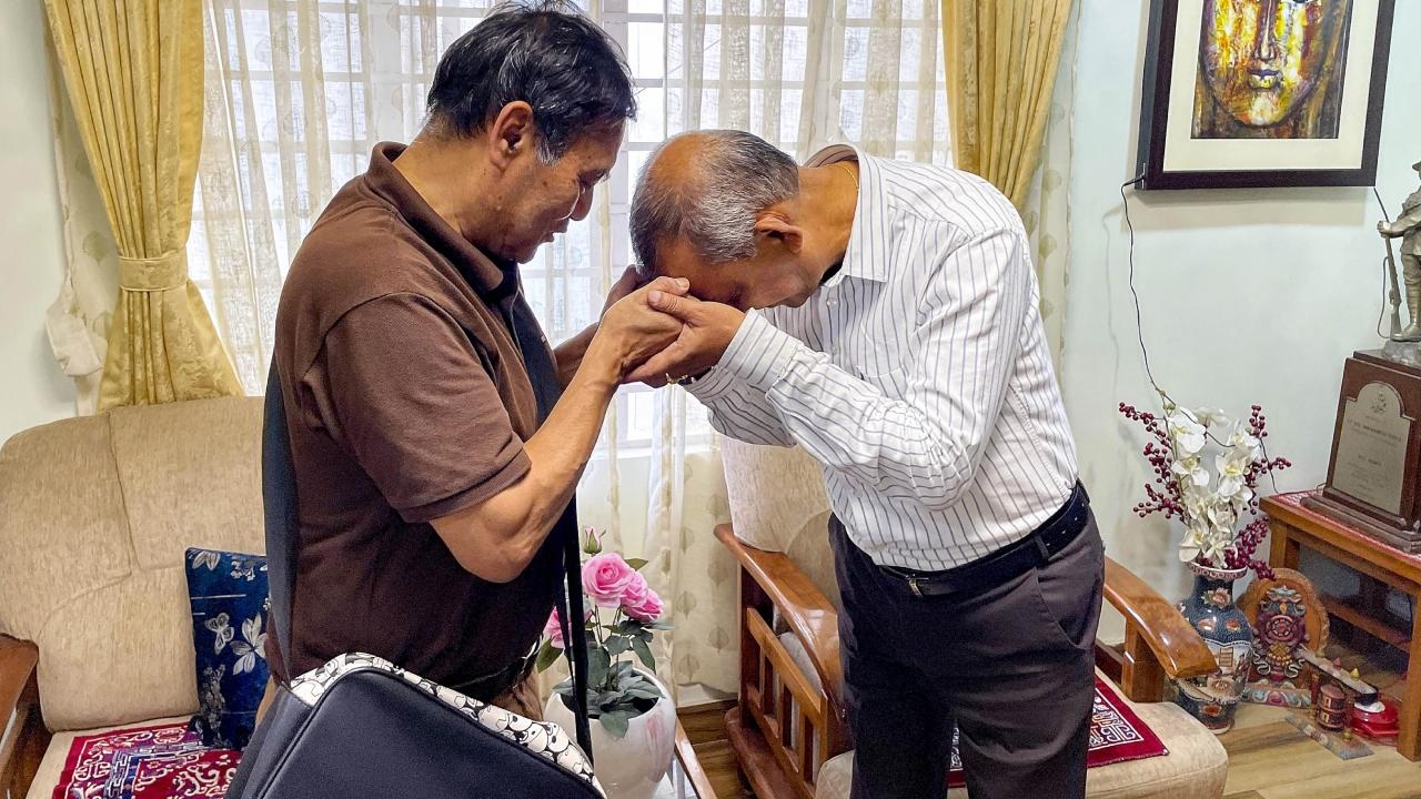 Meanwhile, Siliguri Mayor Goutam Deb met father of martyred Army captain Brijesh Thapa at his house in Darjeeling district