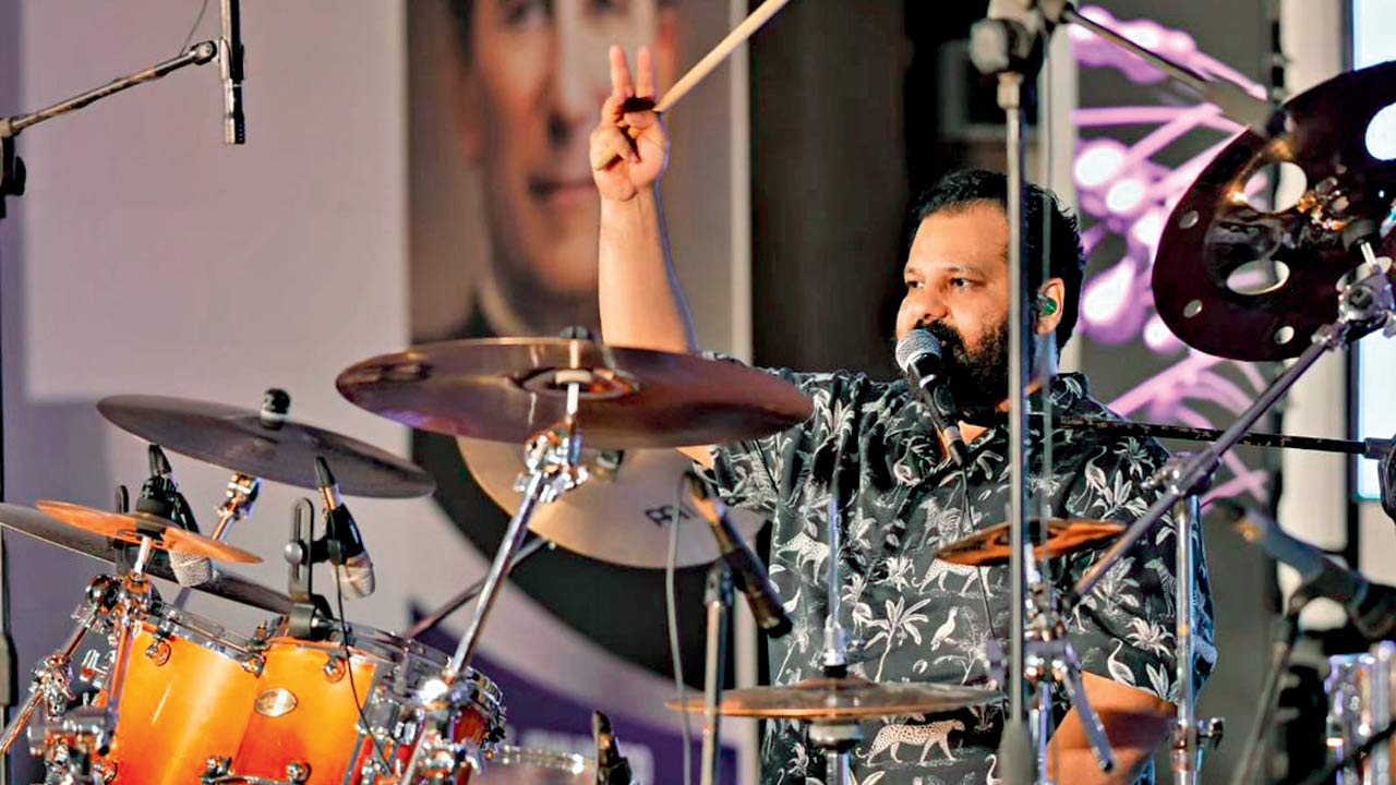Gino Banks performs at the event 