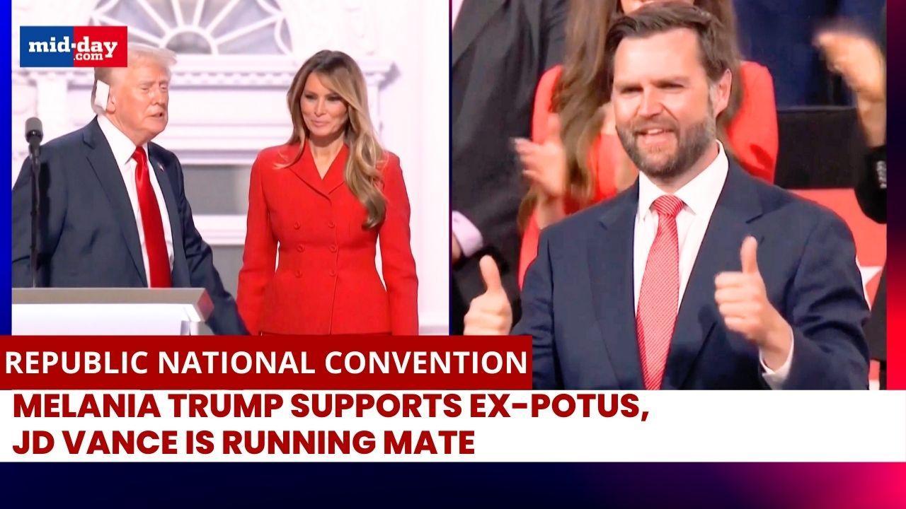 Melania Trump and family join RNC stage, backing Ex-POTUS
