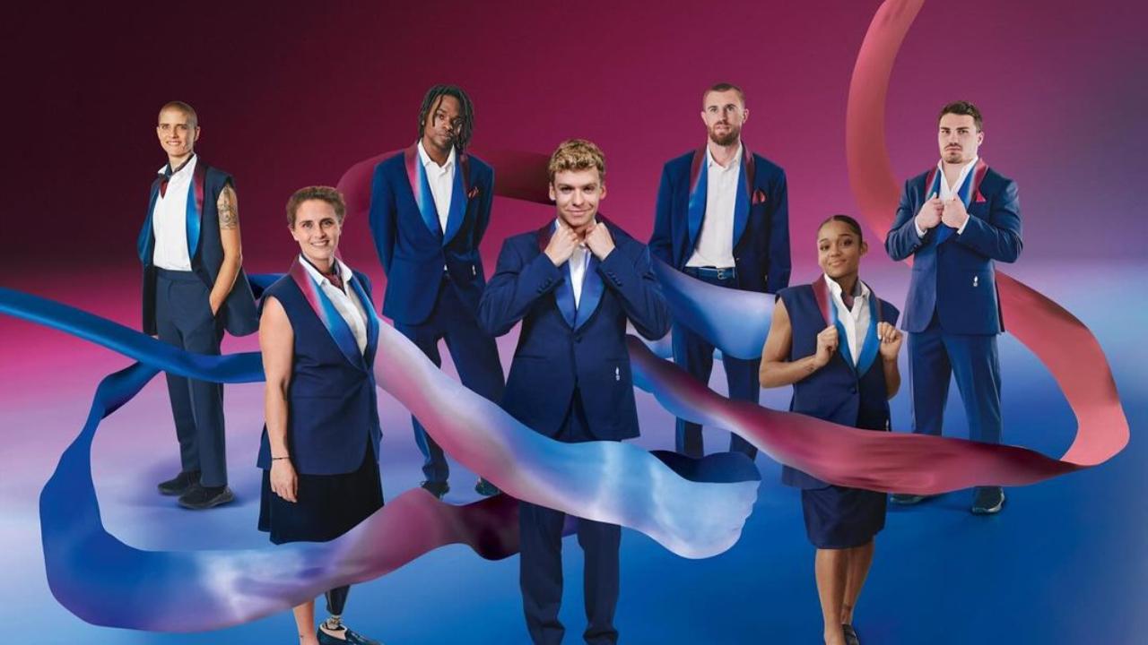 France
Team France embraced the high-fashion of Paris, opting for a sophisticated design for the uniform. Designed by Berluti, the blazer of the formal blue suit contains gradients of red, white and blue, reflecting the national flag colours. (Pic: Instagram/@lvmh)