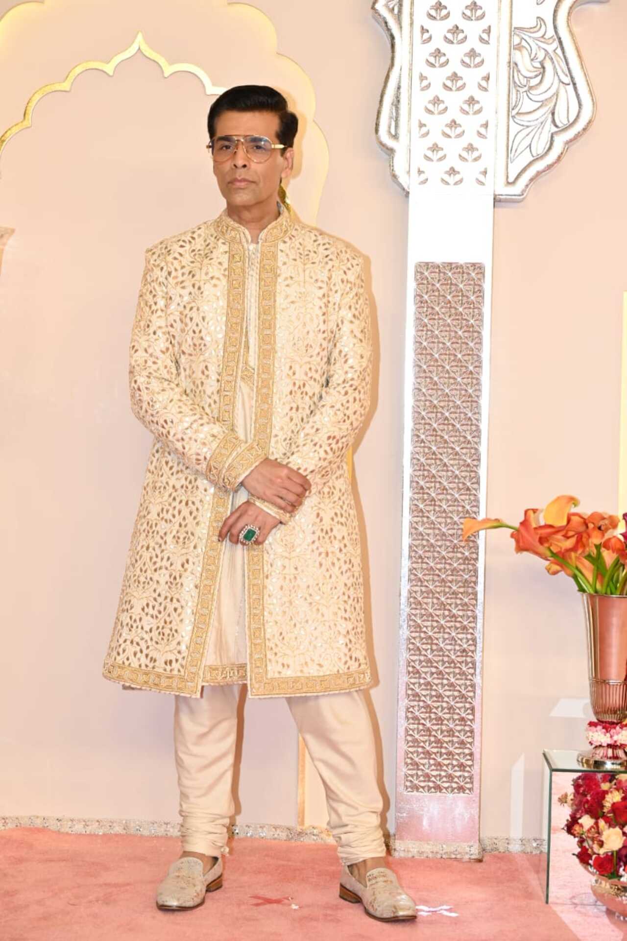 Karan Johar stuns in an impeccable white sherwani
