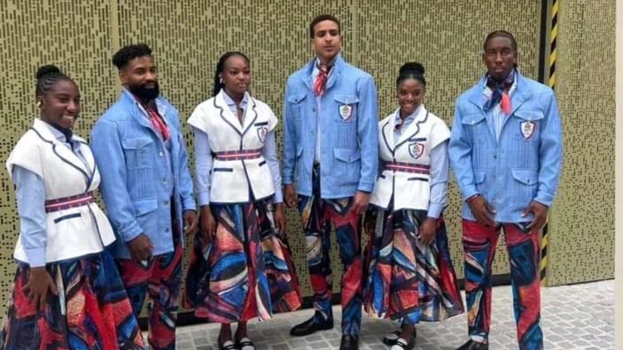 Haiti
Designed by Stella Jean, Haiti’s Olympics uniform features artwork by Haitian artist Philippe Dodard, merging trendy style with fine art prints. The women’s uniform includes a skirt paired with a chambray shirt while the men’s outfits have jackets inspired by the traditional Guayabera shirt. (Pic: Instagram/@coh_ht)