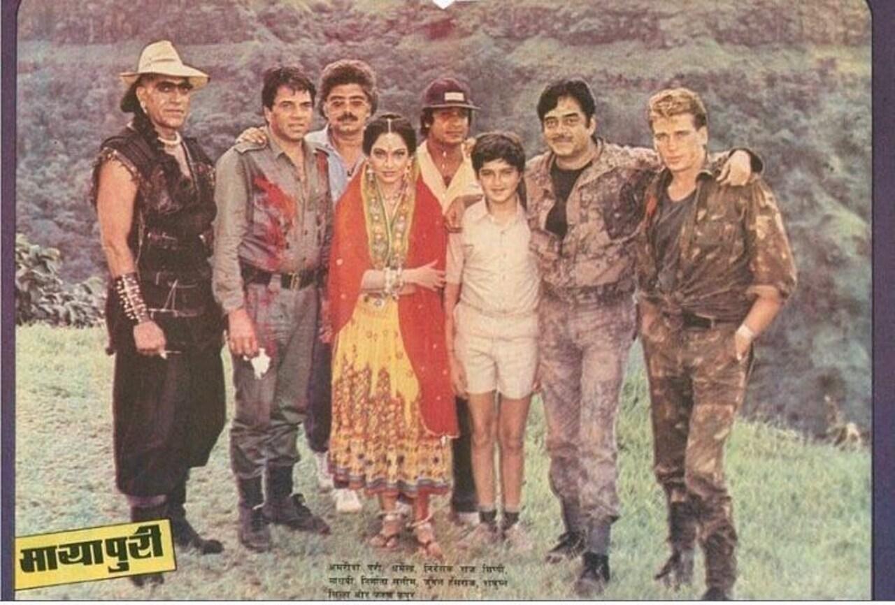 From the sets of the film 'Loha' in January 1987. Jugal played the role of Hassan Ali in the film