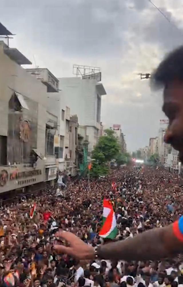 The home crowd turned out in huge numbers to welcome their home star boy