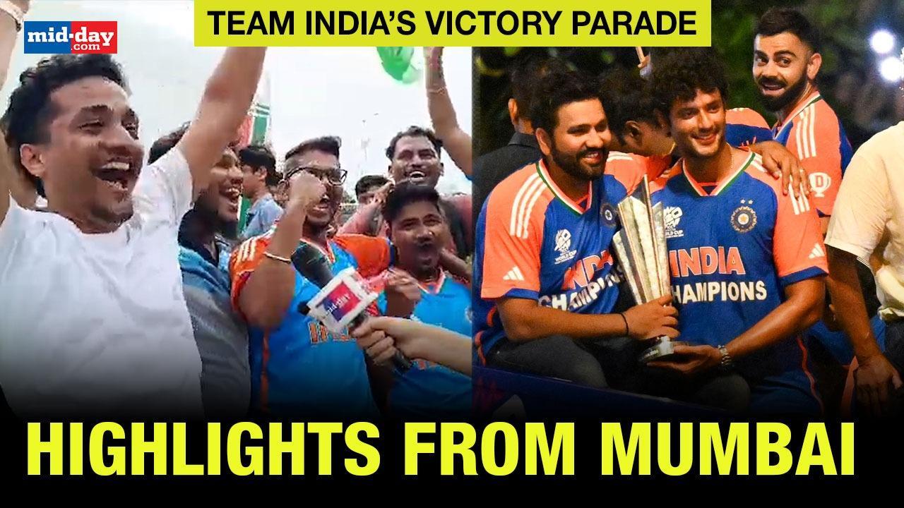 Highlights from Team India victory parade