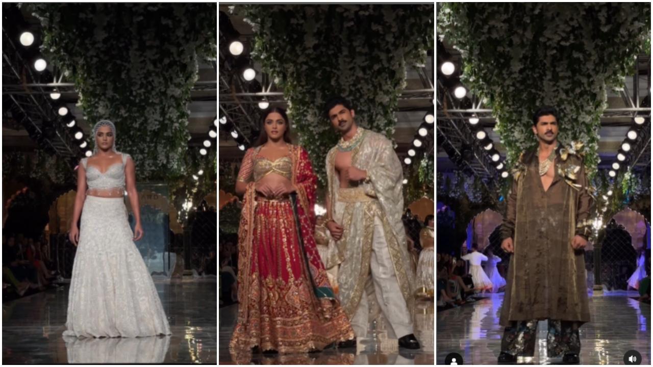 India Couture Week: Wamiqa Gabbi, Taha Shah turn showstopper for Abu Sandeep