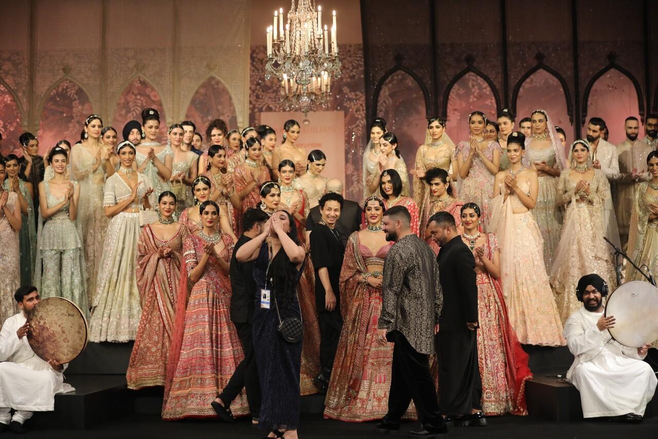 Tarun Tahiliani, who faced a major hurdle during his show, presented the ‘Otherworldly’ collection twice. 