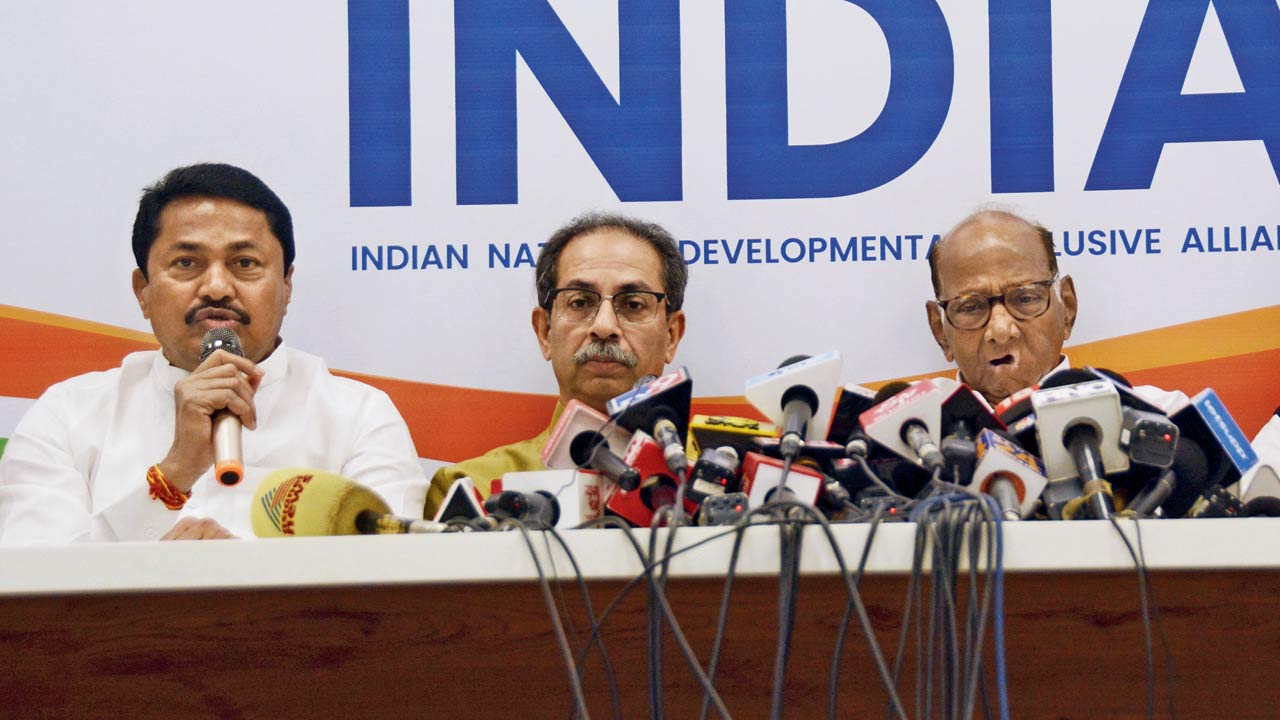MVA leaders at a press conference. File pic/ Sayyed Sameer Abedi