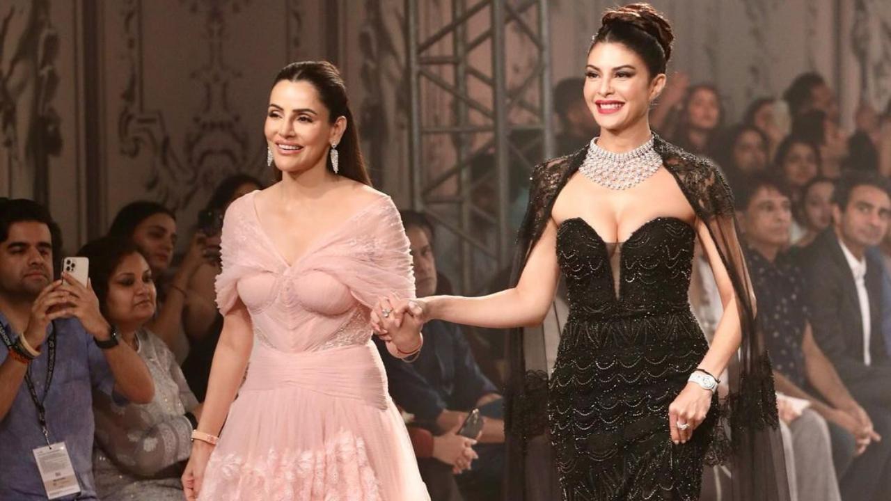  Jacqueline Fernandez turns showstopper for Isha Jajodia at ICW 2024