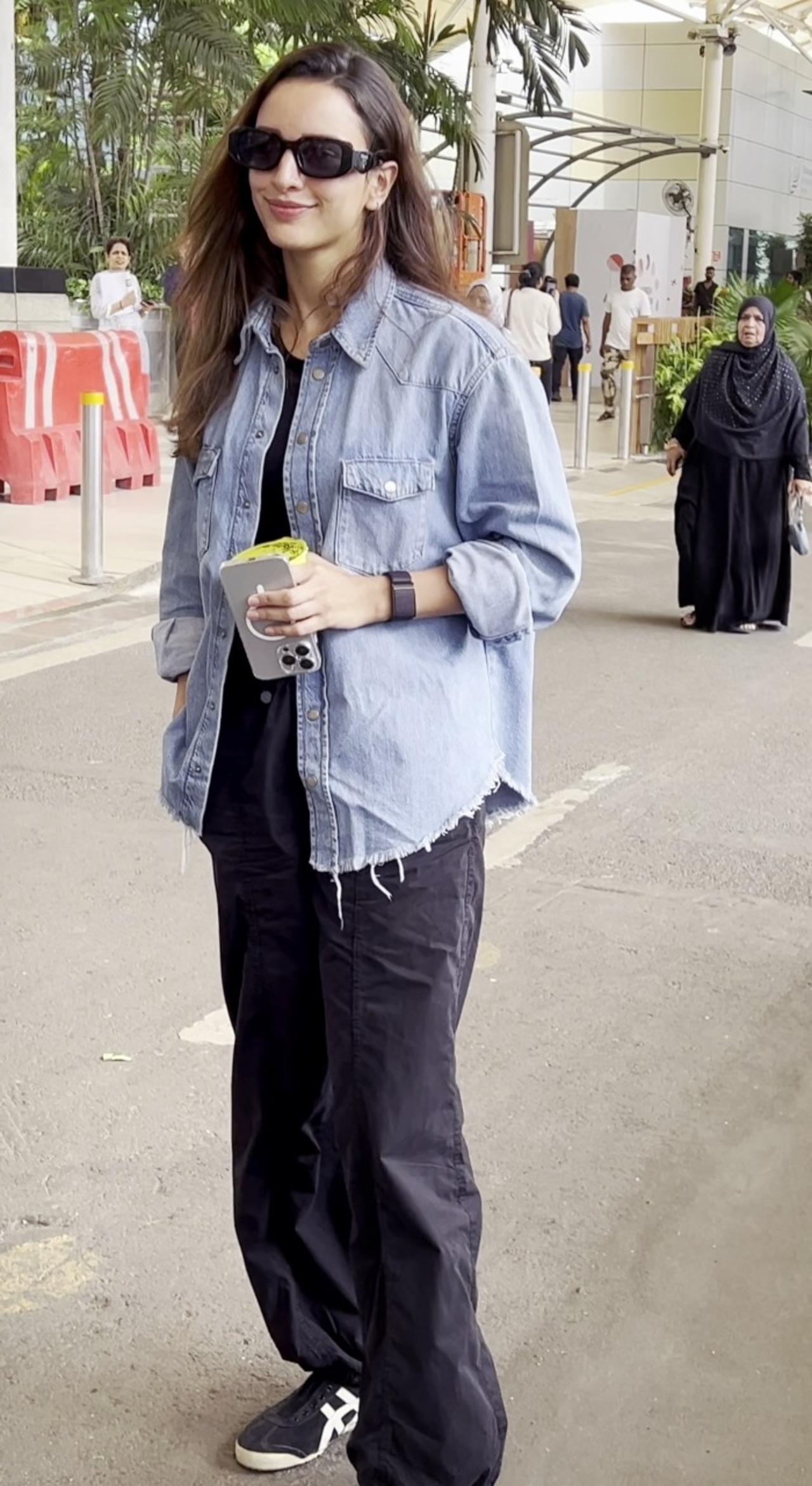 Triptii Dimri looked fashionable in a denim jacket as she got papped at the airport