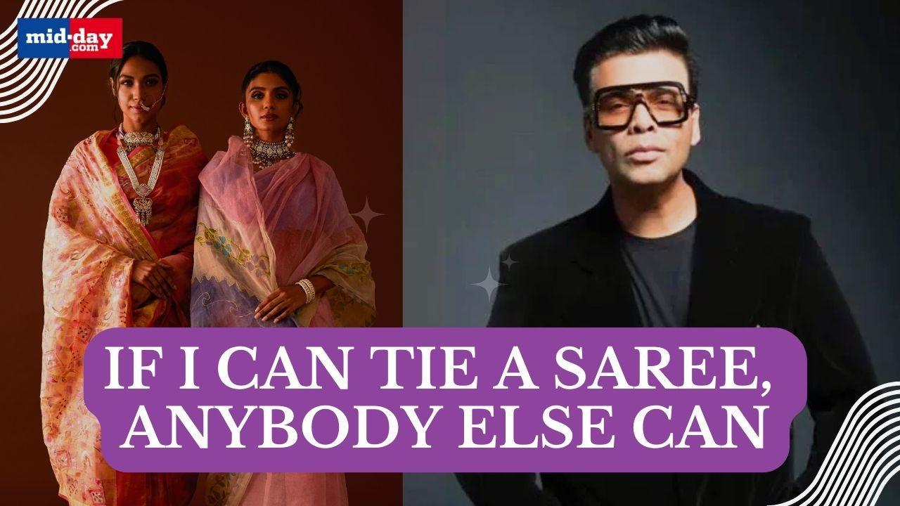 Karan Johar expresses his views on saree being an elegant garment