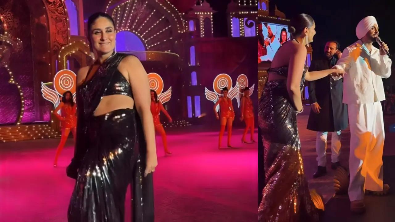 On the second day of the pre-wedding celebration at Jamnagar, superstar singer Diljit Dosanjh gave amazing performance and made bebo dance on his beats