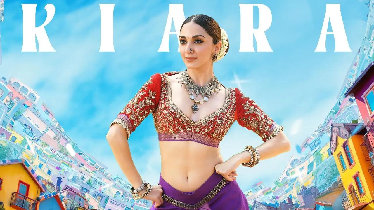 Makers of ‘Game Changer’ unveil new poster of Kiara Advani as Jabilamma on her birthday. In the image, Kiara Advani is seen wearing a traditional outfit with a red embellished blouse. Read more