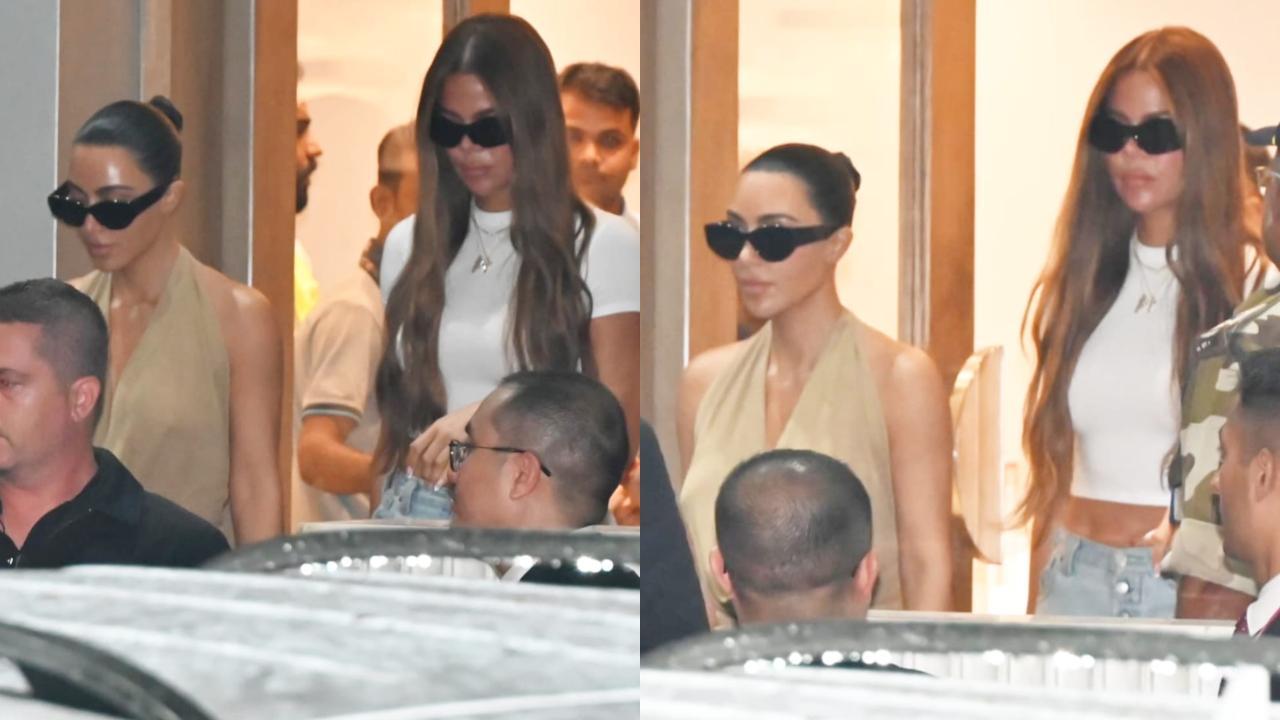 WATCH: Kim and Khloe Kardashian touch down in Mumbai for Anant-Radhika's wedding