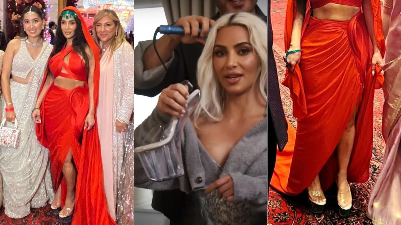 Kim Kardashian re-wears her Met Gala 2024 shoes with no heels for Ambani event