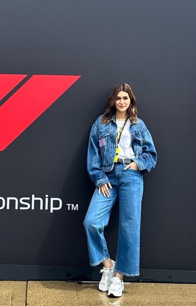 After back-to-back successes, Kriti Sanon adds yet another feather to her cap by being the first Indian actress to be at F1 in Silverstone. 
